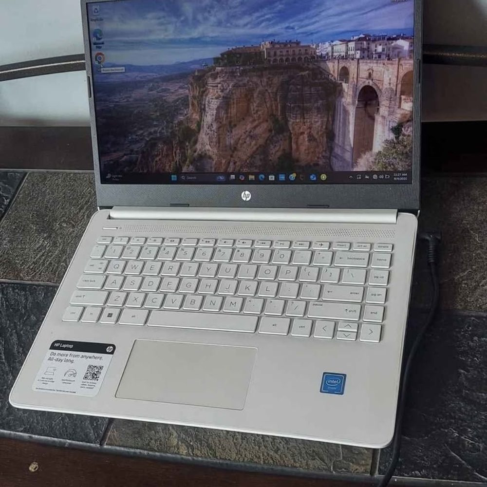 HP 14" Silver Laptop – Portable Windows Notebook